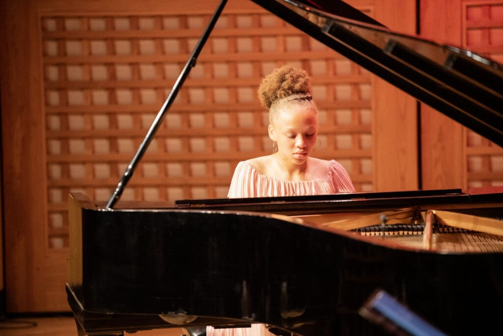 Student on Piano